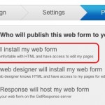 Create a simple web form in GetResponse